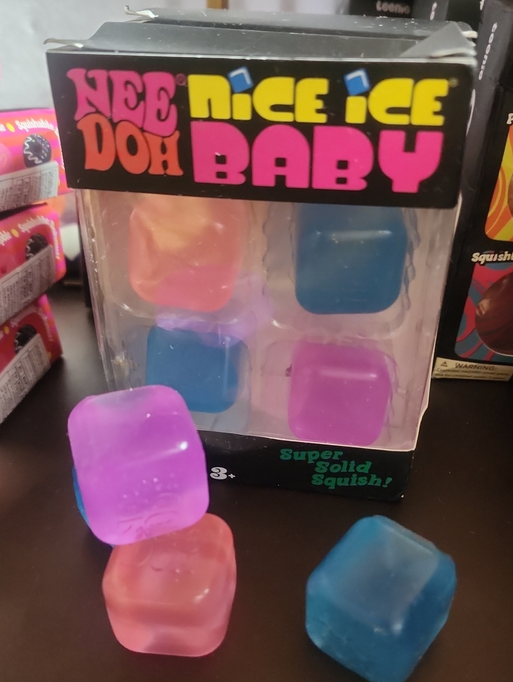 Nee Doh Viral Nice Ice Baby Super Solid Squish Set Of 4 New